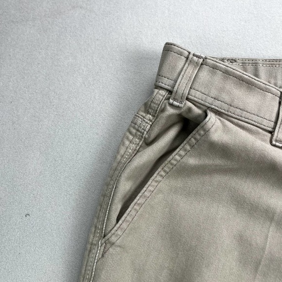 Levis Skosh Pants Mens 33 Tan Chino Khaki Straight Leg White Tab Made in USA 80s - Picture 6 of 14